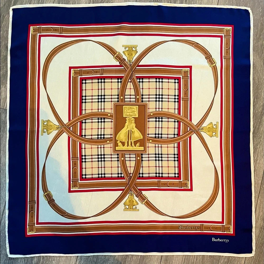 Vintage Burberry scarf silk like new rating 10/9.75